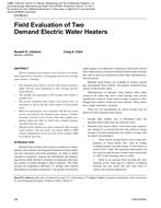 CH-06-04-2 – Field Evaluation of Two Demand Electric Water Heaters