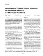 VA-89-02-4 (RP-543) – Comparison of Freezing Control Strategies for Residential Air-to-Air Heat Recovery Ventilators