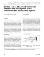 4780 – Studies on Gas-Stack Heat Transfer for Research and Development of the Thermoacoustic Refrigerating System