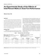 OR-05-14-1 (RP-1010) – An Experimental Study of the Effects of Inlet Plenum Walls on Axial Fan Performance