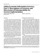 4450 (RP-1011) — Utility/Customer Information Services, Part 1: Descriptions of Services and Discussion of Interoperability for Service Implementation