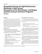 AN-04-10-3 Ã¢Â€Â“ Renewable Energy for High-Performance Buildings in New Jersey: Discussion of PV, Wind Power, and Biogas and New JerseyÃ¢Â€Â™s Incentive Programs