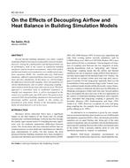 KC-03-10-4 — On the Effects of Decoupling Airflow and Heat Balance in Building Simulation Models