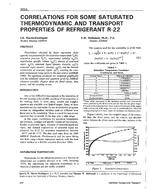 3655 — Correlations for Some Saturated Thermodynamic and Transport Properties of Refrigerant R-22