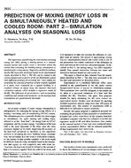 3632 — Prediction of Mixing Energy Loss in a Simultaneously Heated and Cooled Room: Part 2-Simulation Analyses on Seasonal Loss