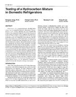 AT-96-19-3 — Testing of a Hydrocarbon Mixture in Domestic Refrigerators