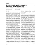 SD-95-05-2 — The Thermal Performance of Steel-Framed Walls