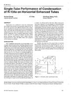 AT-96-12-2 — Single-Tube Performance of Condensation of R134a on Horizontal Enhanced Tubes