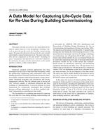 CH-03-12-2 (RP-1032) — A Data Model for Capturing Life-Cycle Data for Re-Use During Building Commissioning