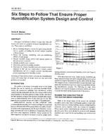 SA-96-10-3 — Six Steps to Follow that Ensure Proper Humidification System Design and Control