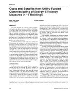 AT-96-01-3 — Costs and Benefits from Utility-Funded Commissioning of Energy-Efficiency Measures in 16 Buildings