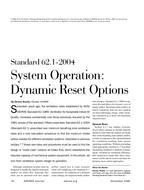 Standard 62.1-2004 System Operation: Dynamic Reset Options