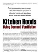Kitchen Hoods Using Demand Ventilation