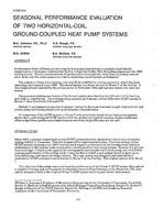 NT-87-19-4 — Seasonal Performance Evaluation of Two Horizontal-Coil Ground-Coupled Heat Pump Systems