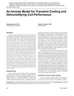 NY-08-037 (RP-1194) — An Inverse Model for Transient Cooling and Dehumidifying Coil Performance