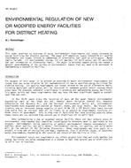 NY-87-23-4 — Environmental Regulation of New or Modified Energy Facilities for District Heating