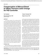 OR-10-033 — Compensation of Manual Reset to Offset Thermal Loads Change for PID Controller