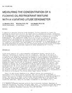 3179 (RP-356) — Measuring the Concentration of a Flowing Oil-Refrigerant Mixture with a Vibrating U-Tube Densimeter