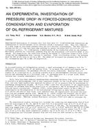 3004 (RP-221) — An Experimental Investigation of Pressure Drop in Forced-Convection Condensation and Evaporation of Oil-Refrigerant Mixtures