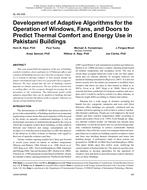 SL-08-056 — Development of Adaptive Algorithms for the Operation of Windows, Fans, and Doors to Predict Thermal Comfort and Energy Use in Pakistani Buildings