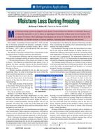 Refrigeration Applications: Moisture Loss During Freezing