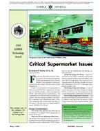 1998 ASHRAE Technology Awards: Critical Supermarket Issues