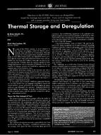 Thermal Storage and Deregulation