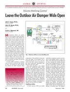 Volume Matching Control: Leave the Outdoor Damper Wide Open