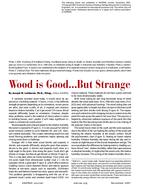 Building Sciences: Wood is Good…But Strange