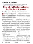 Emerging Technologies: Using Internal-Combustion Engines for Distributed Generation