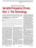 Emerging Technologies: Variable Frequency Drives, Part 1: The Technology