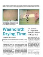 Washcloth Drying Time: The Science of Evaporation Is Key to Defense in Murder Trial
