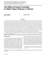 The Effect of Indoor Humidity on Water Vapor Release in Homes