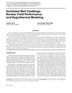Ventilated Wall Claddings: Review, Field Performance, and Hygrothermal Modeling