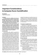 CH-89-24-2 — Important Considerations in Computer Room Humidification