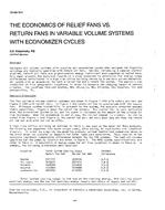 DA-88-18-2 — The Economics of Relief Fans vs. Return Fans in Variable Volume Systems with Economizer Cycles