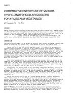 DA-88-17-3 — Comparative Energy Use of Vacuum, Hydro, and Forced Air Coolers for Fruits and Vegetables