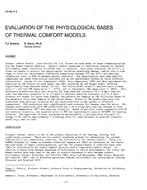 DA-88-16-4 — Evaluation of the Physiological Bases of Thermal Comfort Models