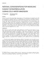DA-88-16-3 — Rational Considerations for Modeling Human Thermoregulation During Cold Water Immersion