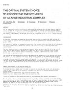 DA-88-15-3 — The Optimal System Choice to Provide the Energy Needs of a Large Industrial Complex