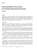 DA-88-13-4 — Fire Department Application of Positive Pressure Ventilation
