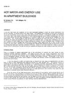 DA-88-10-1 — Hot Water and Energy Use in Apartment Buildings
