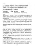 DA-88-09-1 —  An Expert System for Building Energy Consumption Analysis: Applications at a University Campus