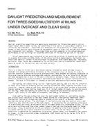 DA-88-05-2 — Daylight Prediction and Measurement for Three-Sided Multistory Atriums under Overcast and Clear Skies