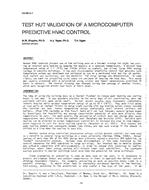 DA-88-02-4 — Test Hut Validation of a Microcomputer Predictive HVAC Control