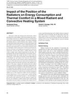 DA-07-055 Impact of the Position of the Radiators on Energy Consumption and Thermal Comfort in a Mixed Radiant and Convective Heating System