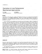 HI-85-02-3 — Corrosion in Low-Temperature Geothermal Applications