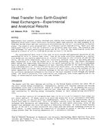 HI-85-02-2 — Heat Transfer from Earth-Coupled Heat Exchangers Ã¢Â€Â” Experimental and Analytical Results