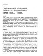 HI-85-01-1 — Computer Modeling of the Thermal Performance of Roof Deck Systems