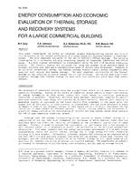 3140 — Energy Consumption and Economic Evaluation of Thermal Storage and Recovery Systems for a Large Commercial Building